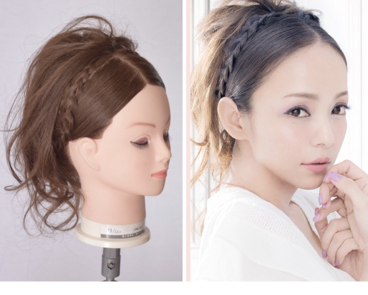 安室奈美恵さん Revia の髪型風 編み込みカチューシャのつくり方を解説