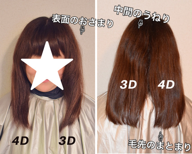 レプロナイザー4Dと3Dで仕上げたヘアスタイル
